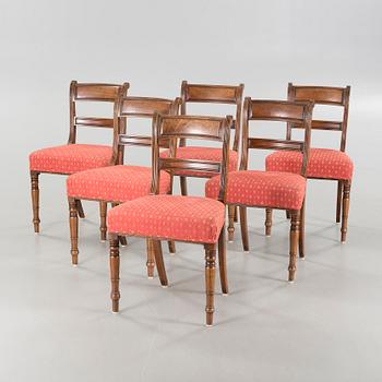 Six 19th century brittish regency chairs.