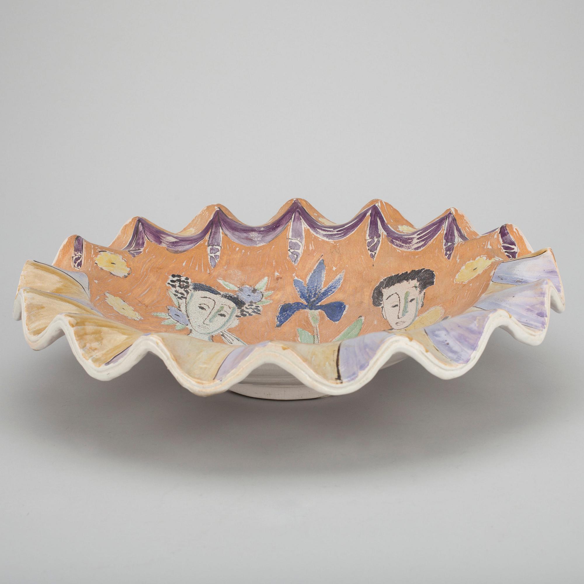 SKÅL, keramik, signerad Birger Kaipiainen, Arabia. 1930/40-tal.