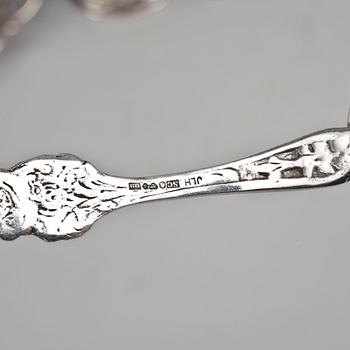 PARTI SILVER, 5 delar, silver, bla. Guldasken Aktiebolag, Stockholm 1965. Total vikt ca 437 gram.