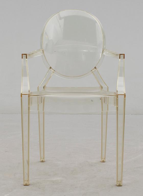 PHILIPPE STARCK, karmstol, plast, "Louis ghost" för Kartell.