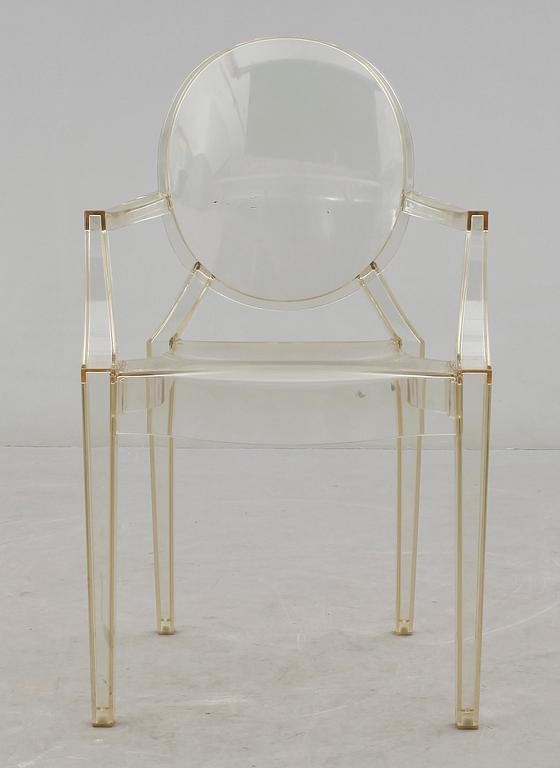 PHILIPPE STARCK, karmstol, plast, "Louis ghost" för Kartell.