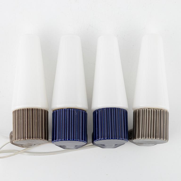 Hans-Agne Jakobsson, two pairs of wall lamps/bathrooms lamps, IFÖ, Sweden, 1960's.
