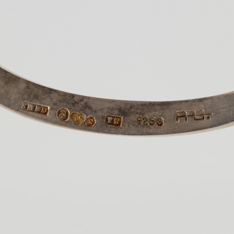 Lars Arby, two necklaces, sterling silver, Gothenburg 1976 and 1973.