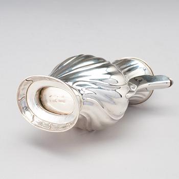 A Swedish 18th century rococo silver coffee-pot, maker's mark of Jacob Lampa, Stockholm 1770.