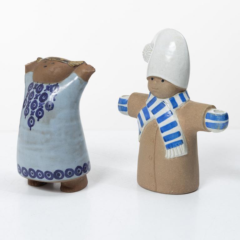 Lisa Larson, Two stoneware figurines, 'Susanna' and 'Julius', Gustavsberg.