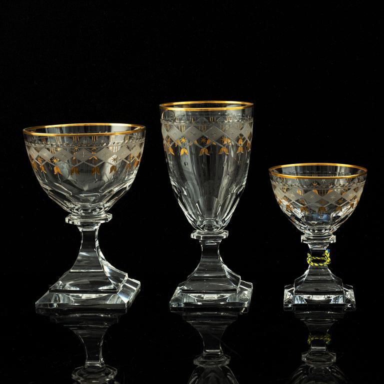 A Kosta Junior glass service, 20th Century. (36 pieces).