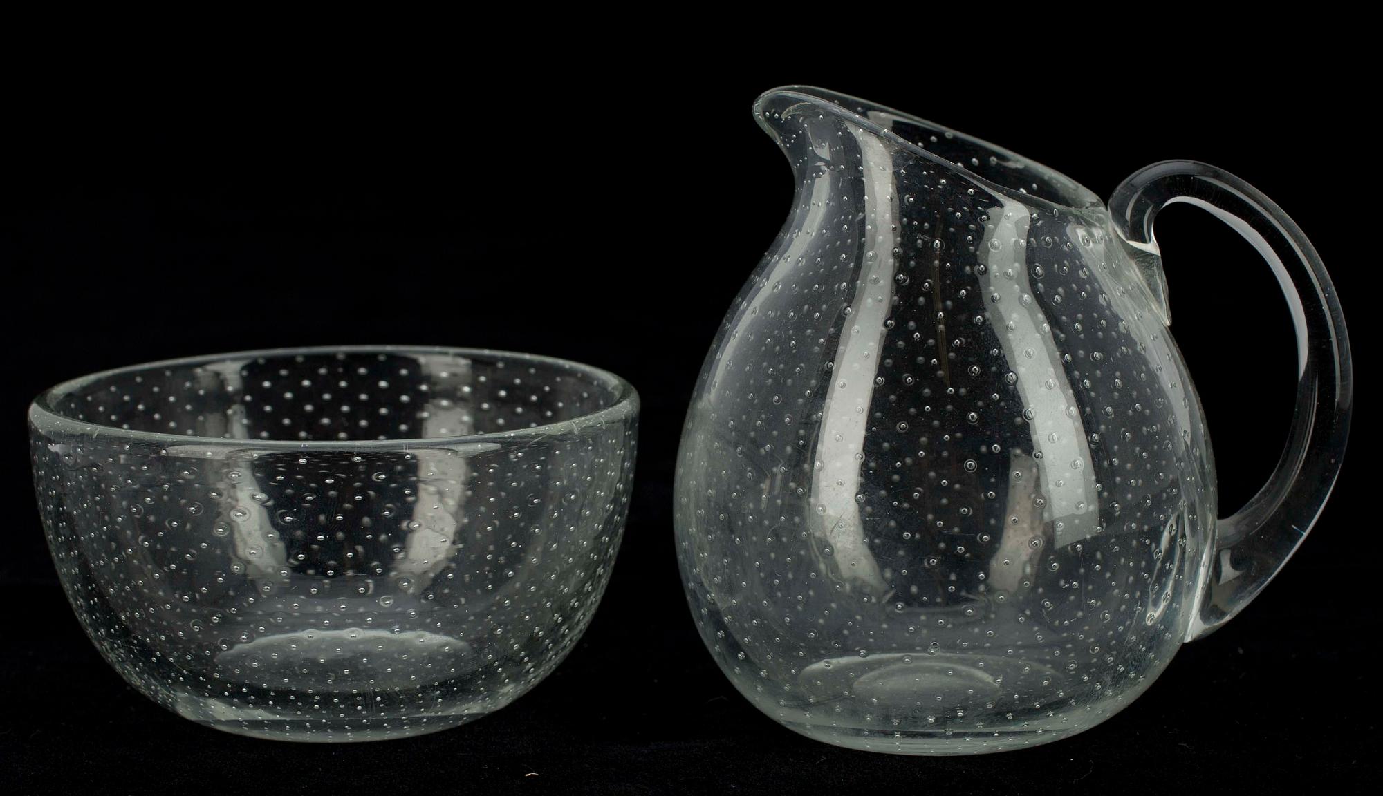 GRÄDDSNÄCKA och SOCKERSKÅL, glas, Gunnel Nyman, Notsjö.