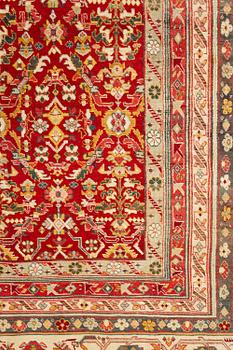 An antique Agra carpet, North India, c. 470 x 370 cm.