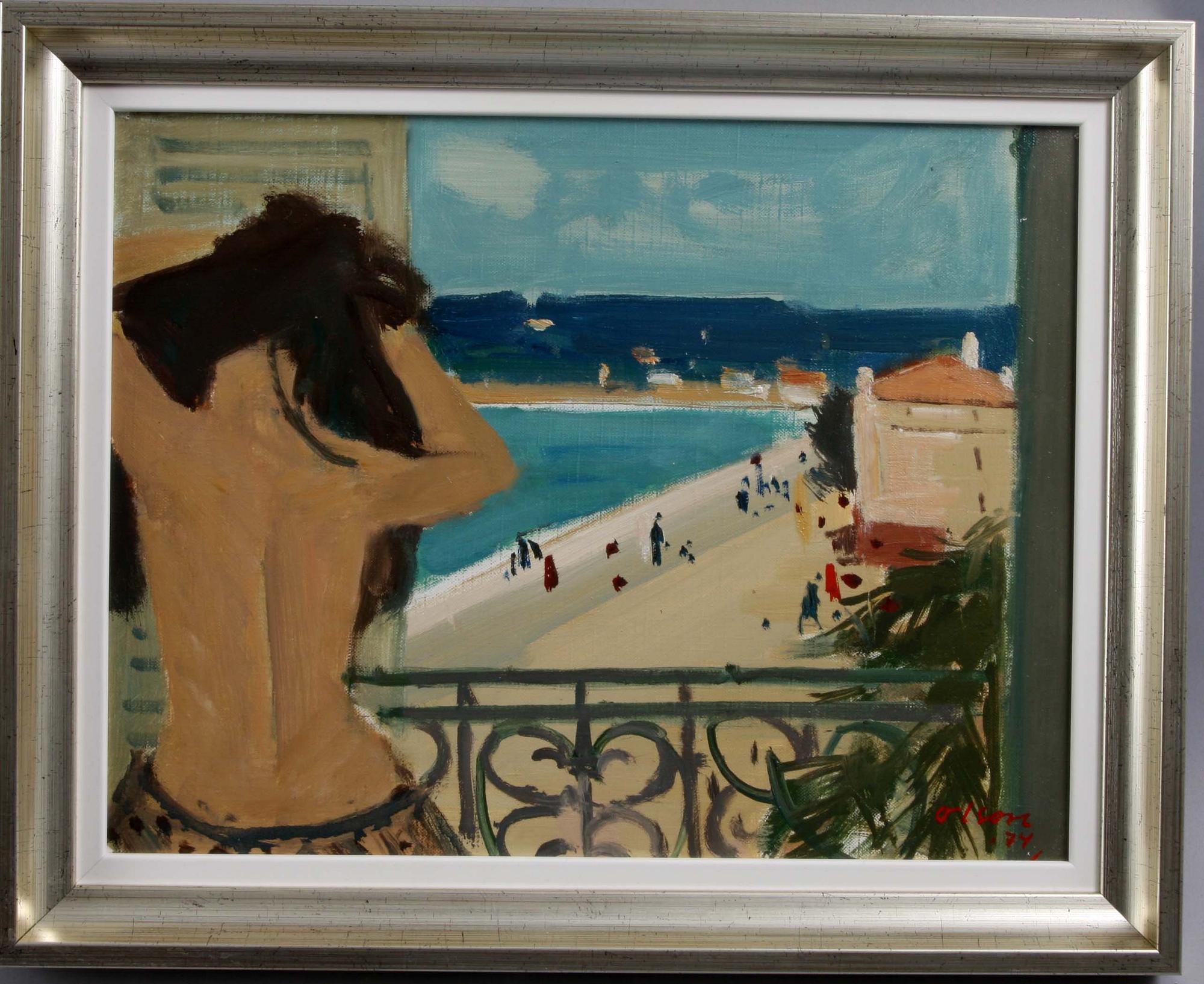 OVE OLSON, olja på pannå, 3 st, sign.