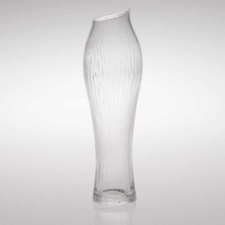 A 'Foal leg' glass vase, signed Tapio Wirkkala, Iittala.
