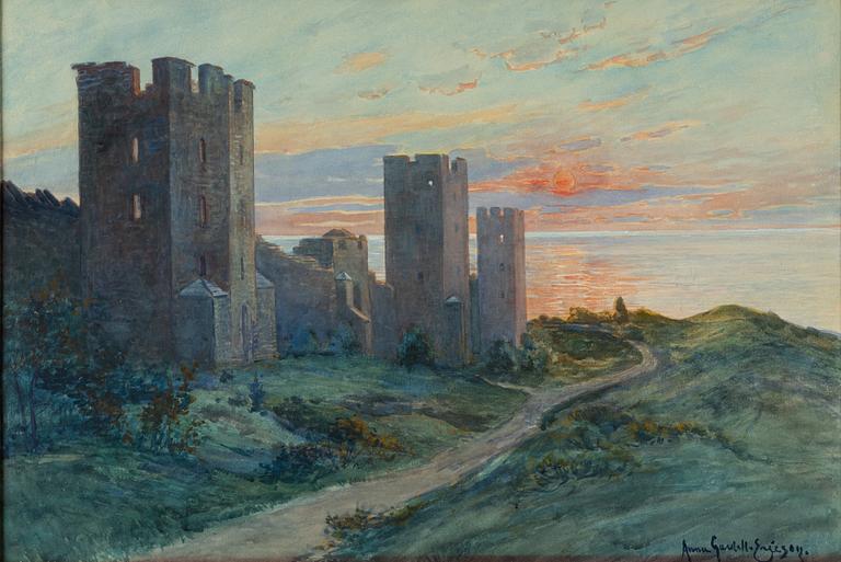 Anna Gardell-Ericson, Solnedgång över Nodergravar, Visby.