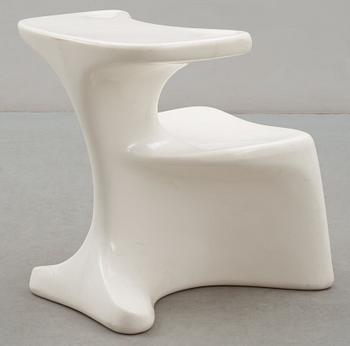 A Luigi Colani white plastic 'Zocker'(Sitzgerät Colani) chair, System Burkhard Lübke, Germany 1973-82.
