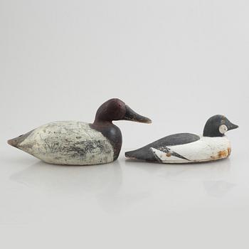 A set of four decoy ducks, first half of the 20th Century.