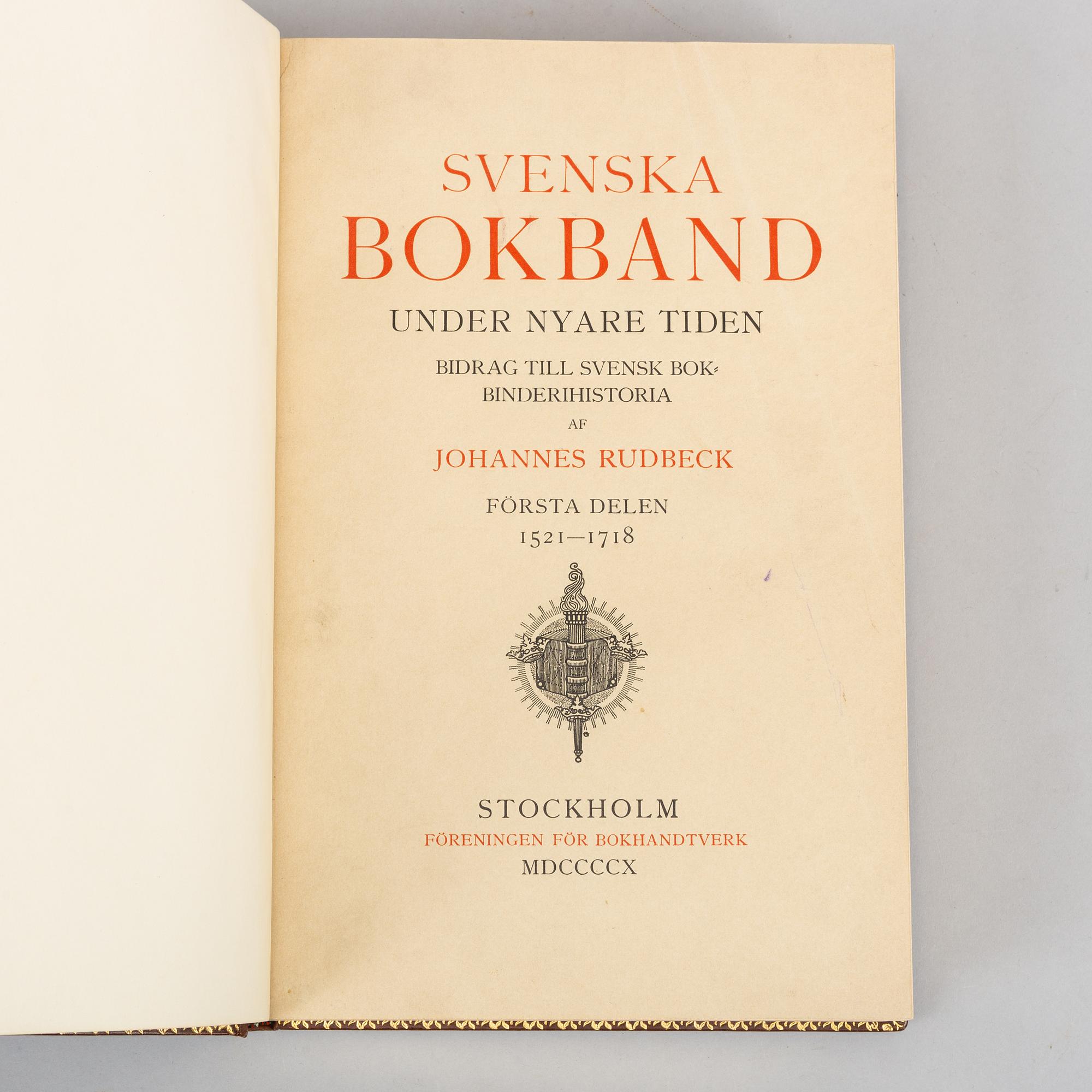 ”Swedish Bookbindings” 1521-1880 in a Luxury Binding.