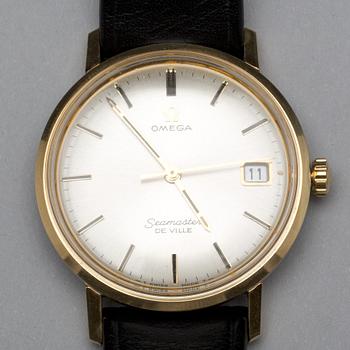 ARMBANDSUR, guld på stål, Omega Seamaster De Ville.