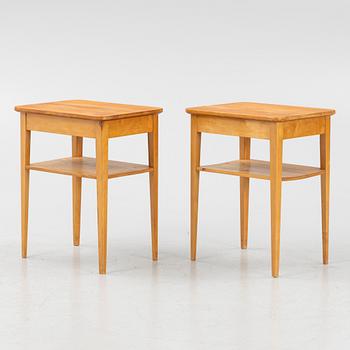 A pair of bedside tables, mid 20th century.