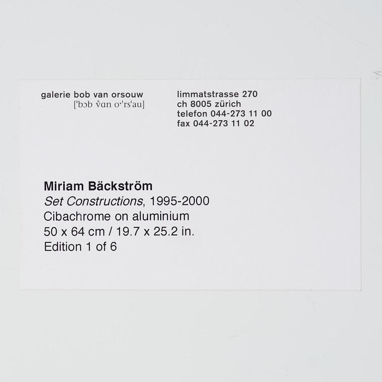 Miriam Bäckström, "Set Constructions", 1995-2006.