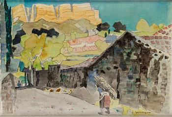 AXEL OLSON, oil on canvas, signed.