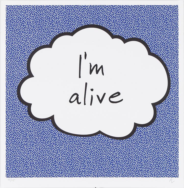 JOAKIM ALLGULANDER, "I´m alive", färglitografi, monogramsignerad, numrerad 15/75.