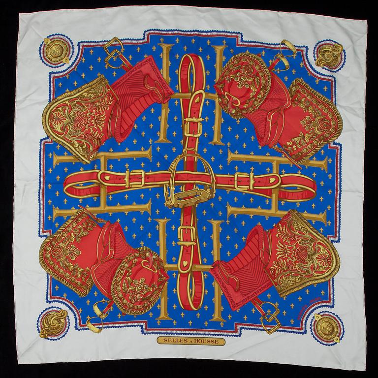 SCARF, siden, "Selles a Housse", Hermès, Paris.