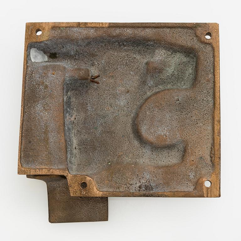 Armas Hutri, a door knocker, signed AH and dated 1970.