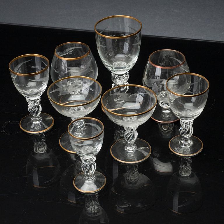 Glass, 123 pcs, Lyngby Glas Denmark.