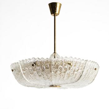 Carl Fagerlund, A Swedish Orrefors glass chandalier, mid 20th century.