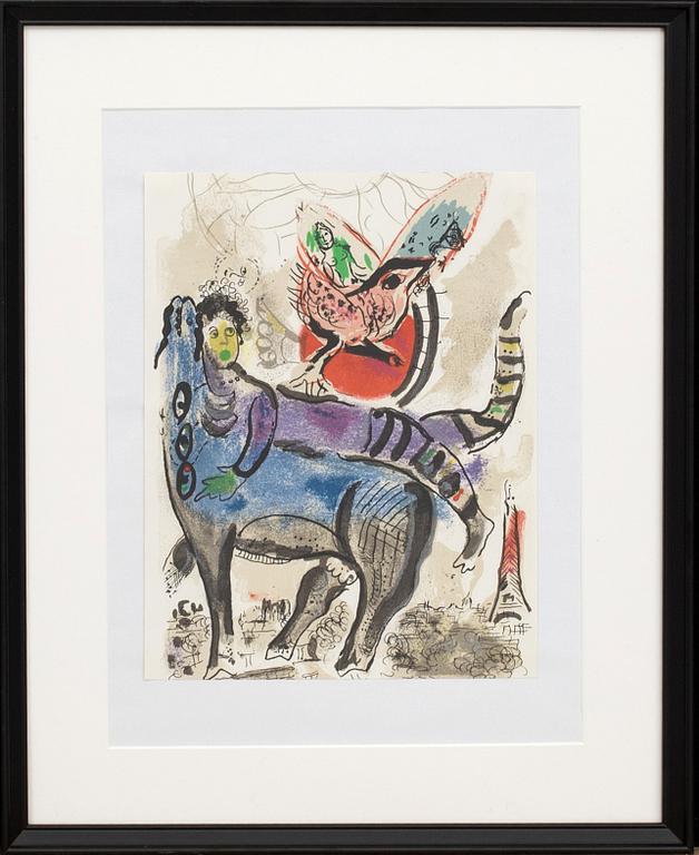 MARC CHAGALL, colour lithographe, unsigned, from XX:e siècle no 29 1967.