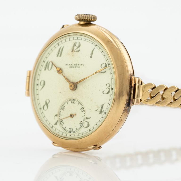 Alex Hüning, ladies' pocket watch / wristwatch, 32 mm.