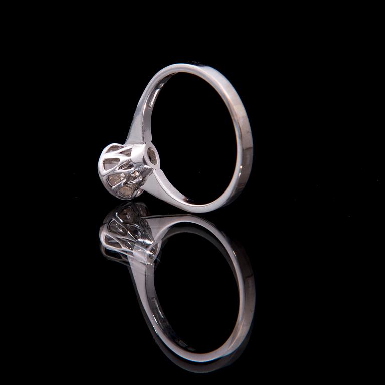 RING, 18K vitguld, ANA Stockholm, briljantslipad diamant 1,25 ct. Vikt 3,8 g.