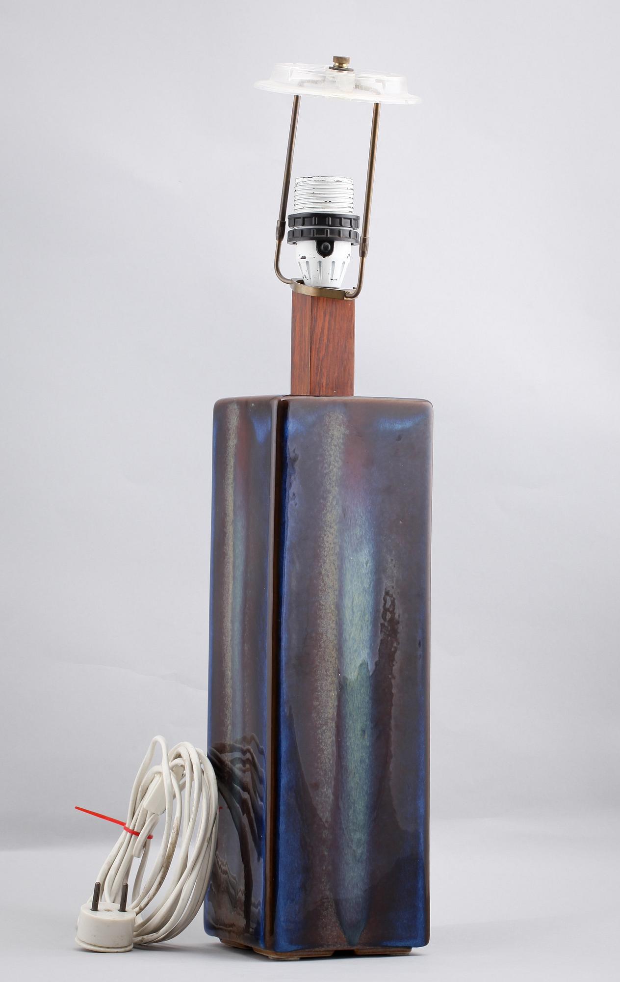 BORDSLAMPA, keramik, Söholm, Danmark, 1960/70-tal.