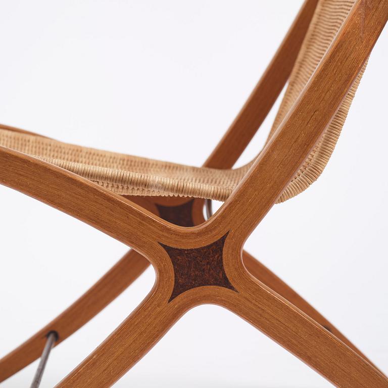 Peter Hvidt & Orla Mølgaard Nielsen, an easy chair,  'model 6103 X-chair', Fritz Hansen, Denmark 1960s.