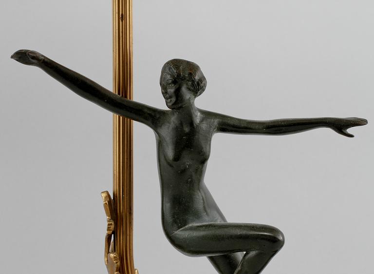 BORDSLAMPA, Josef Lorenzl, art deco, 1930-tal.