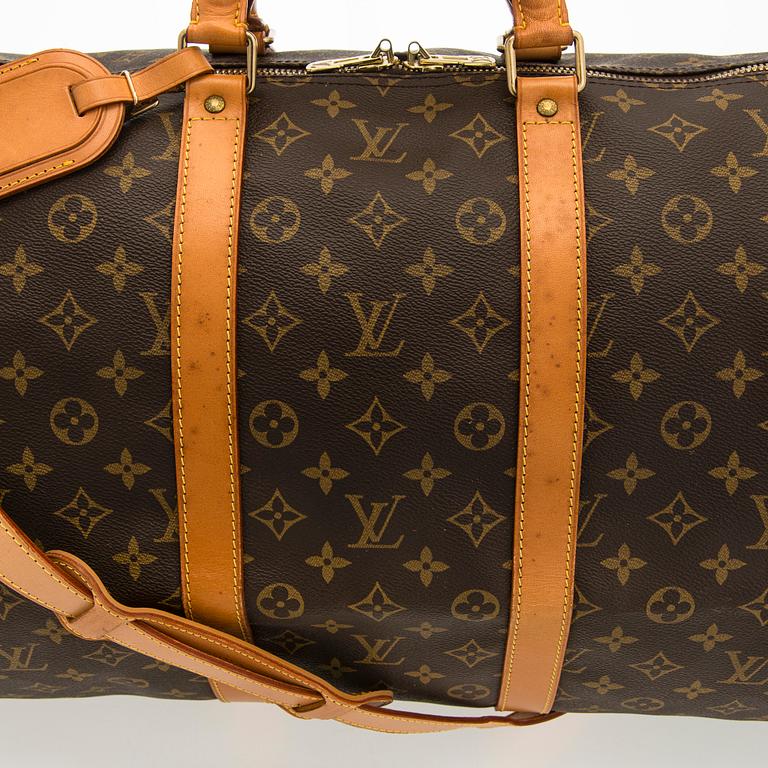 Louis Vuitton, a Monogram Canvas 'Keepall 55 Bandoulière' weekend bag.
