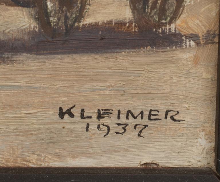 AXEL KLEIMER, olja på pannå, signerad och daterad 1937.