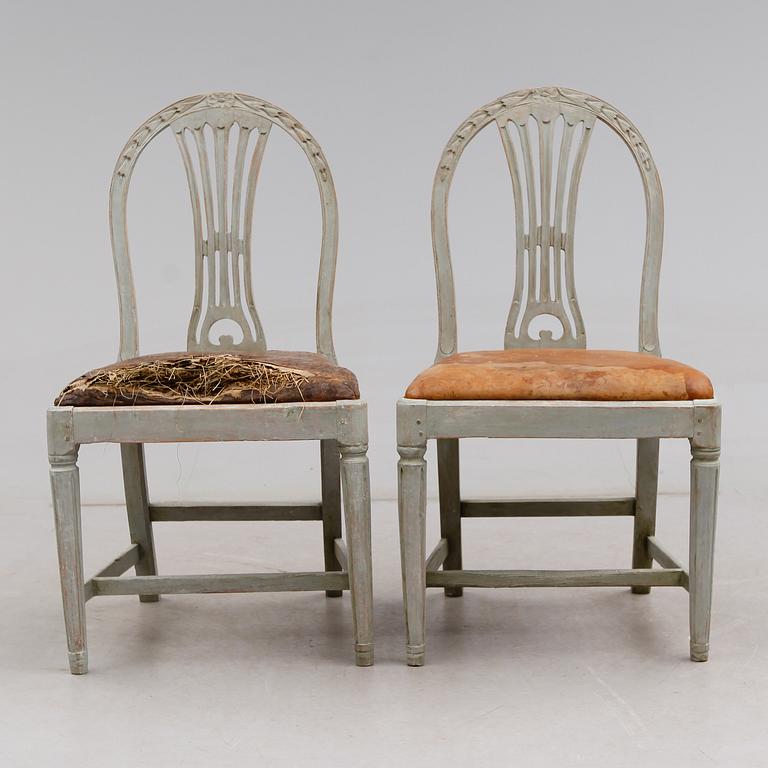 STOLAR, 1 par, gustavianska, omkring år 1800.