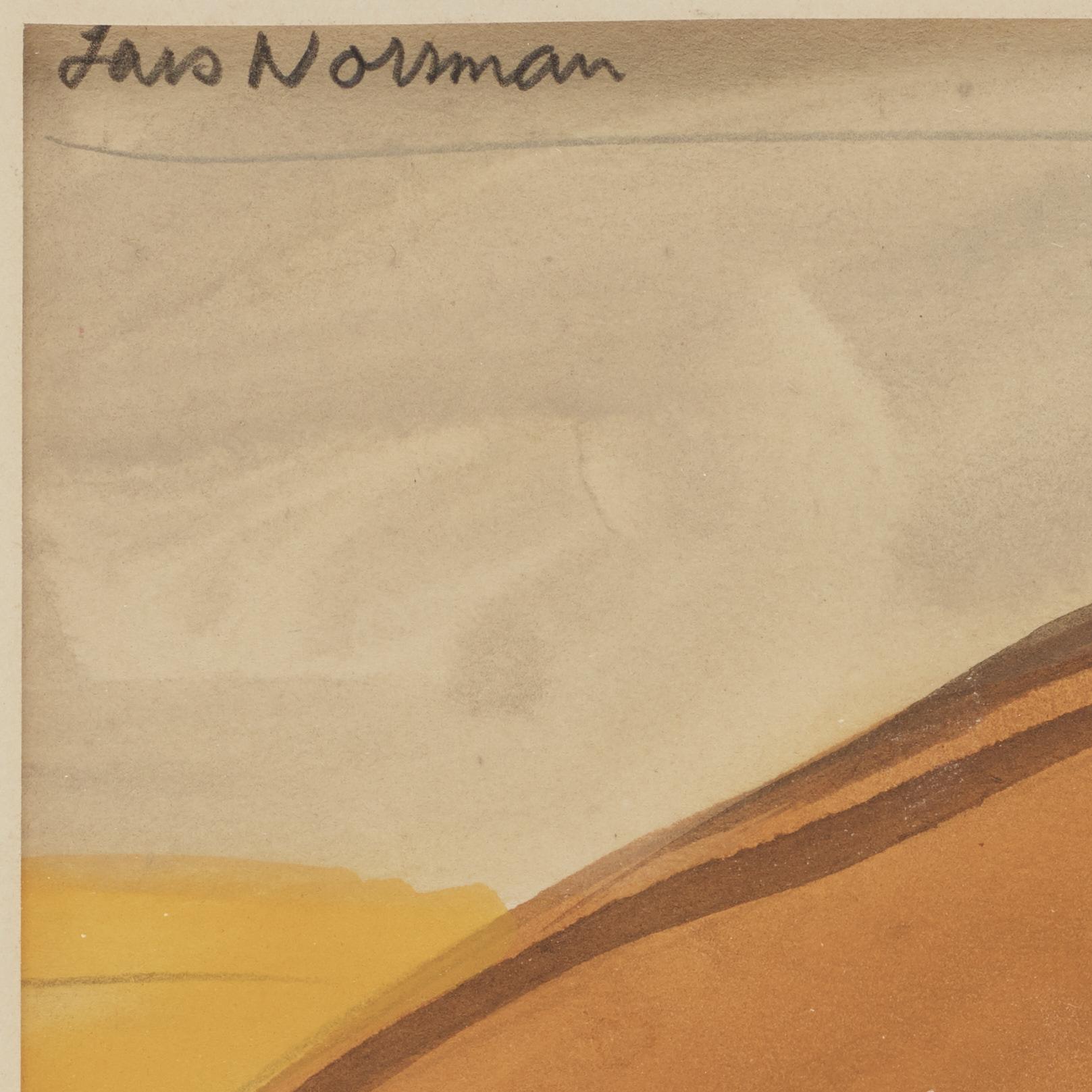 Lars Norrman, gouache, signed Lars Norrman.