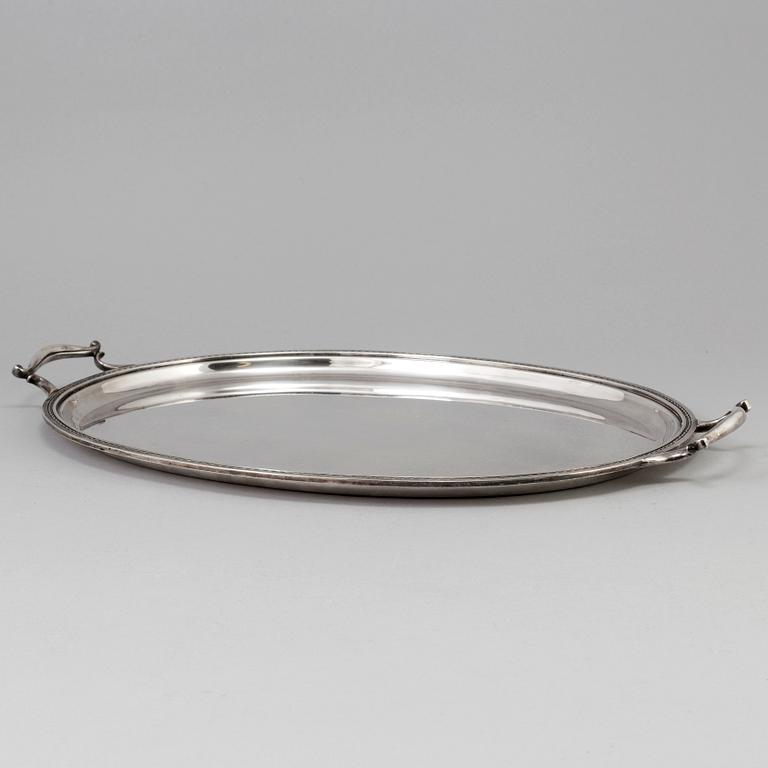 A SILVER PLATED TRAY, CG Råström, Stockholm, 20th century.