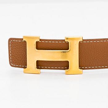 Hermès, a reversible leather 'Constance' belt, 2001.