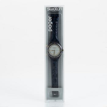 Swatch, Pager, Secret Service, wristwatch, 43 mm.