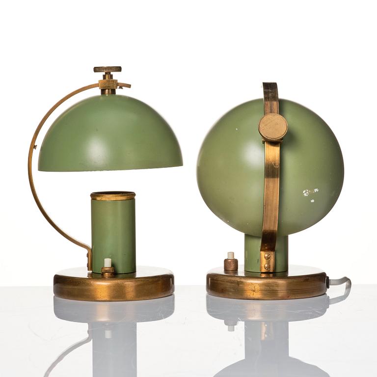 Erik Tidstrand, a pair of table lamps, modell "29379", Nordiska Kompaniet 1930s.