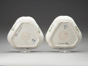 A set of four Royal Copenhagen 'Flora Danica' serving dishes, Denmark, 20th Century.