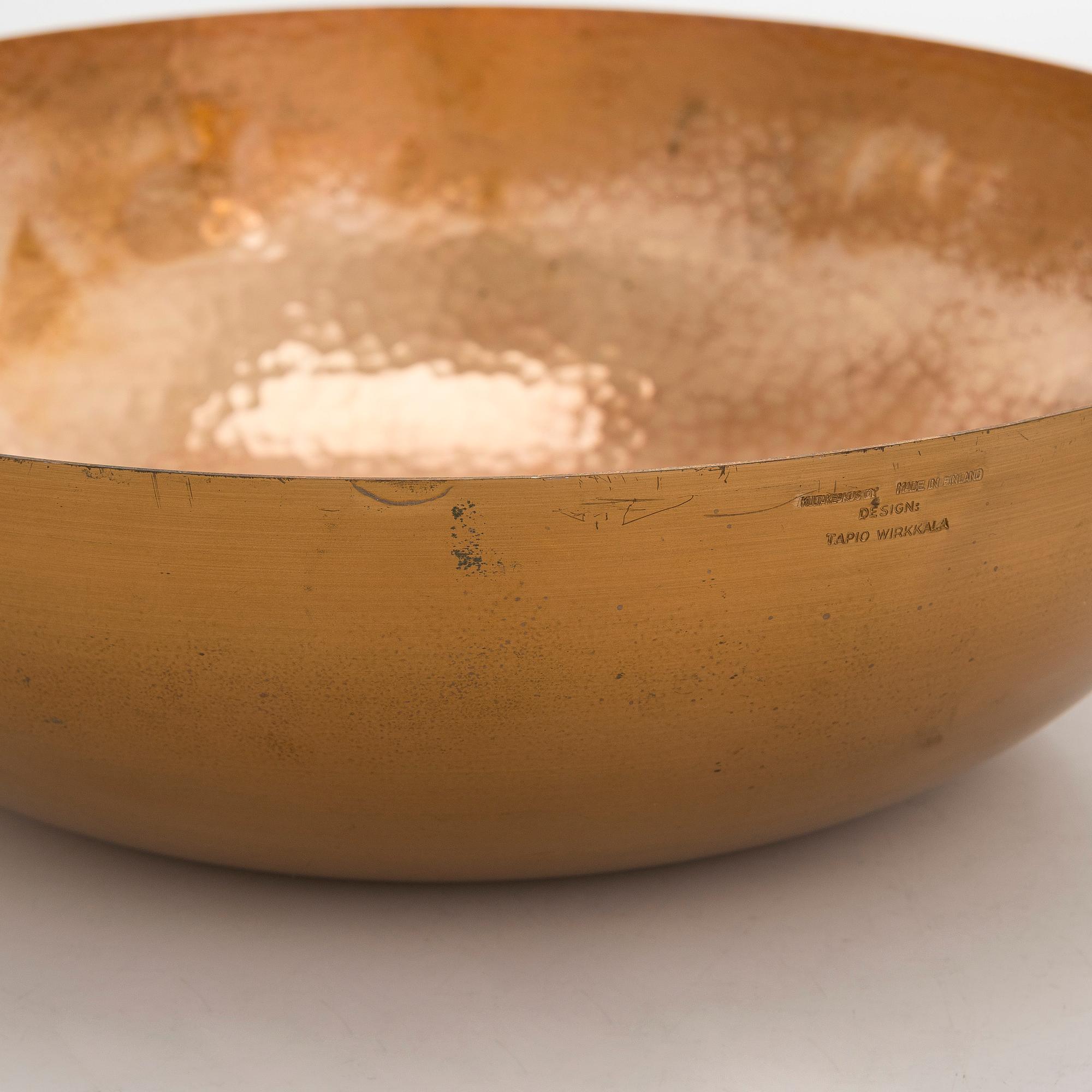 Tapio Wirkkala, A bronze bowl, model TW 476, marked Design Tapio Wirkkala, Kultakeskus, Made in Finland.