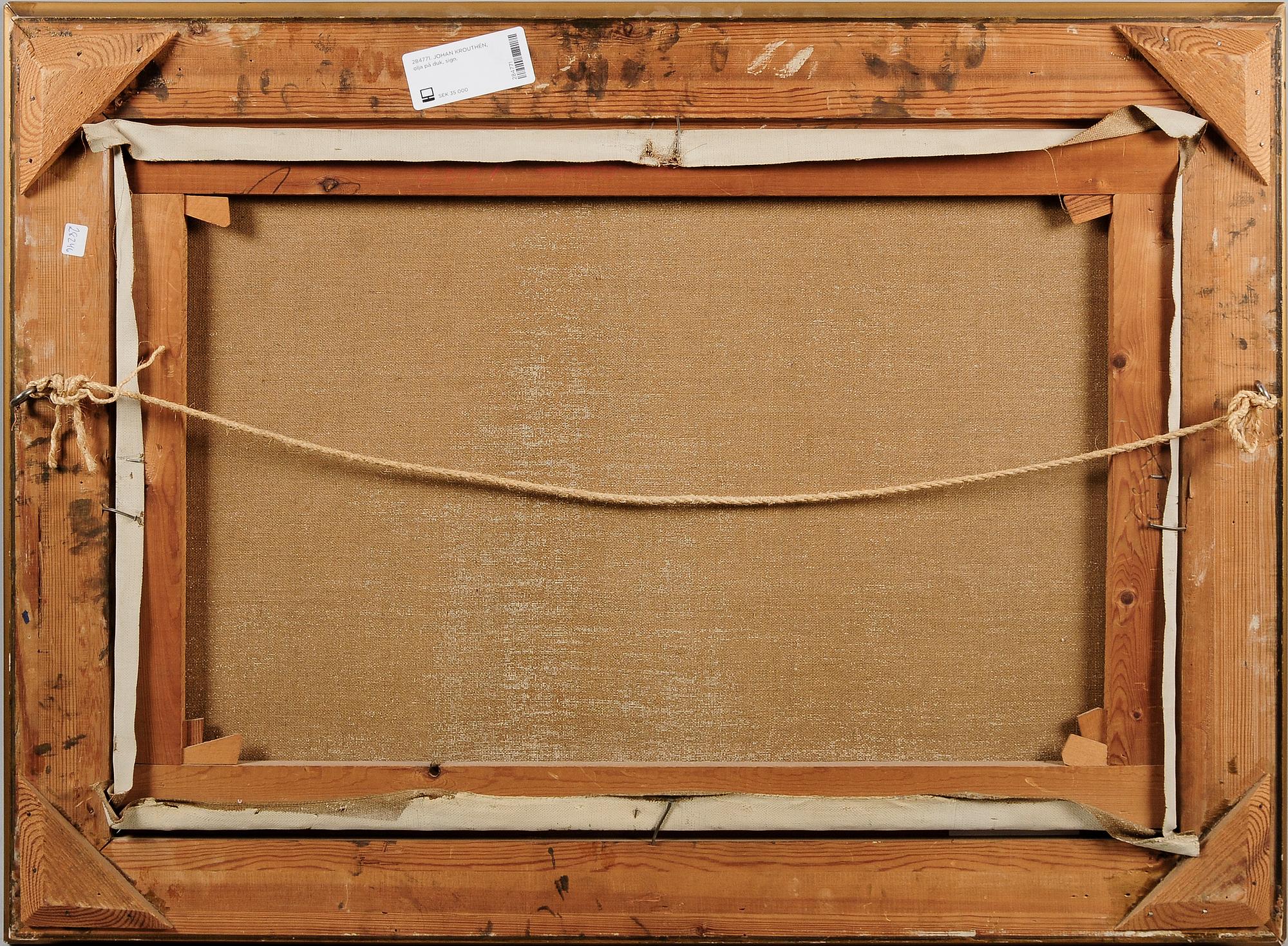 JOHAN KROUTHÉN, olja på duk, sign.