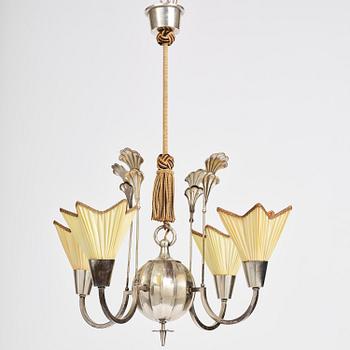 Elis Bergh, a Swedish Grace ceiling lamp, C.G. Hallberg, Stockholm, 1920s.