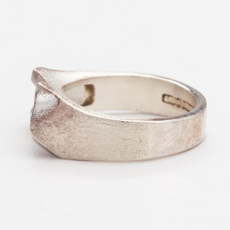 Björn Weckström, A stelring silver ring. Lapponia 2008.