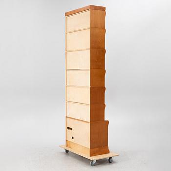Bookcase with glass doors, 7 modules, Billnäs.