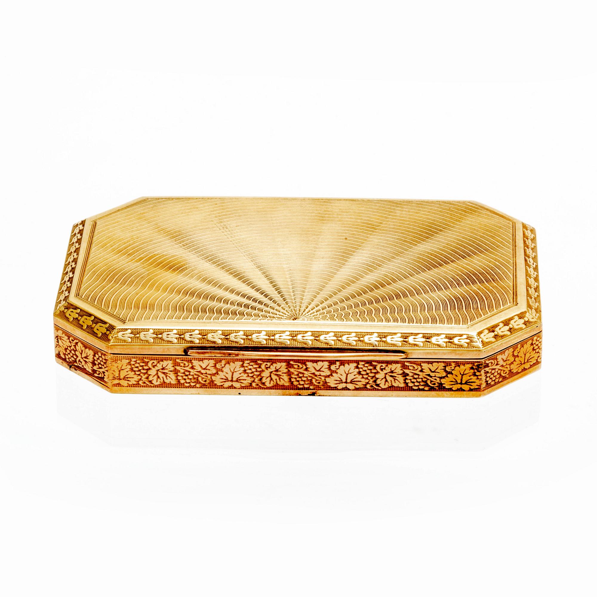 Cigarettetui 14K guld 1900-tal.