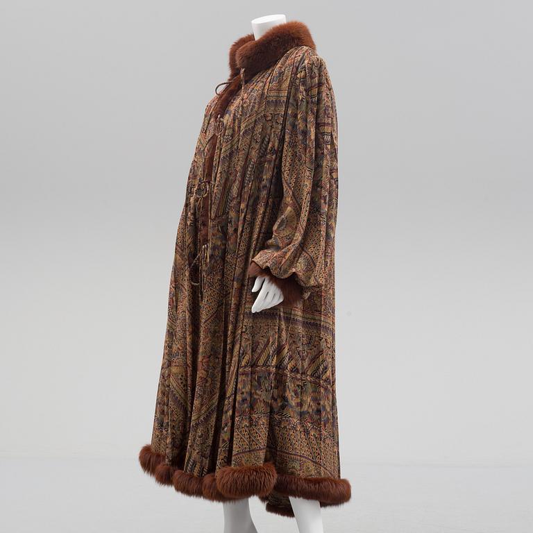 A fur trimmed coat from Grünstein G product, Finland.
