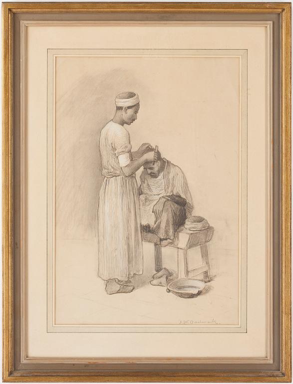 FRANS WILHELM ODELMARK, blyerts och täckvitt, signerad.